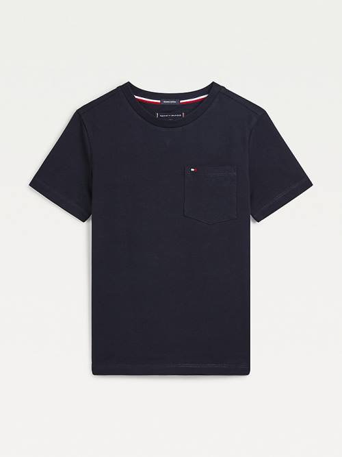 Tommy Hilfiger Essential Pocket Póló Fiú Kék | TH251VHE