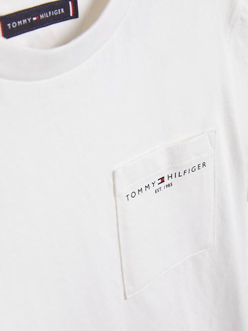 Tommy Hilfiger Essential Pocket Póló Fiú Fehér | TH705TOZ