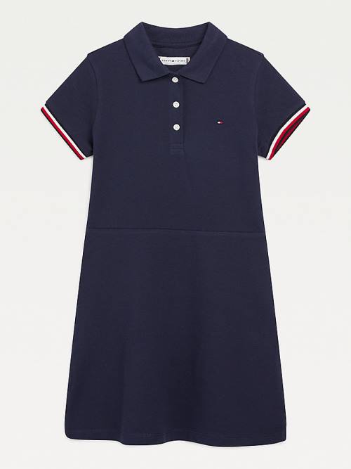 Tommy Hilfiger Essential Polo Ruha Lány Kék | TH950JEF