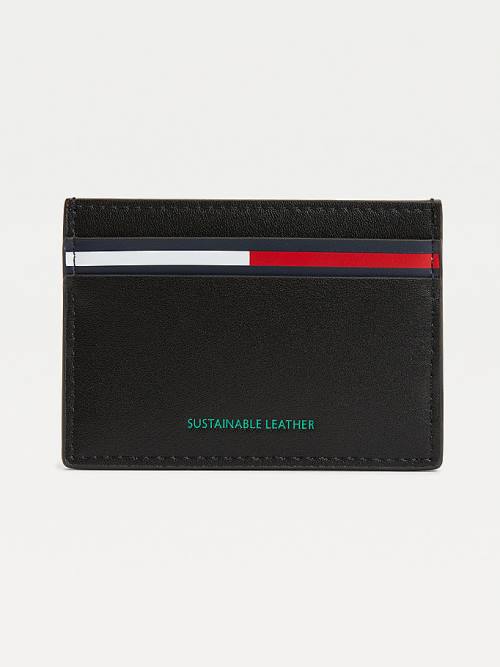 Tommy Hilfiger Essential Recycled Bőr Card Holder Pénztárca Férfi Fekete | TH950SQW