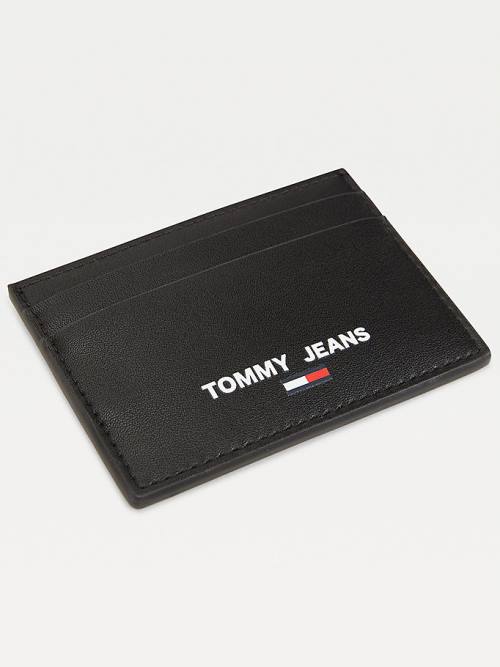 Tommy Hilfiger Essential Recycled Bőr Card Holder Pénztárca Férfi Fekete | TH950SQW