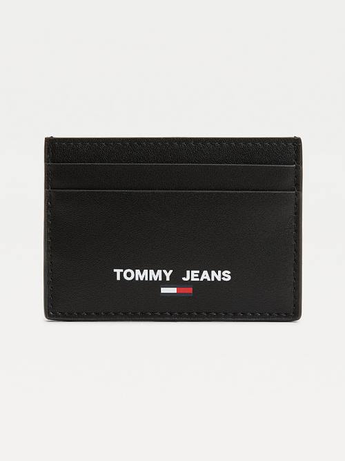 Tommy Hilfiger Essential Recycled Bőr Card Holder Pénztárca Férfi Fekete | TH950SQW