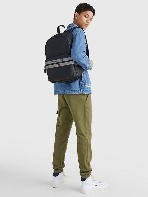 Tommy Hilfiger Essential Reflective Backpack Táska Férfi Fekete | TH102DSV