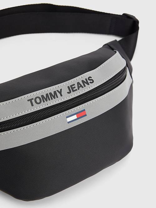 Tommy Hilfiger Essential Reflective Bum Táska Férfi Fekete | TH561MGS