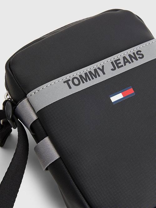 Tommy Hilfiger Essential Reflective Reporter Táska Férfi Fekete | TH149SNO