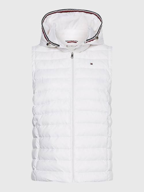 Tommy Hilfiger Essential Removable Hood Down Vest Dzseki Női Fehér | TH034VGJ