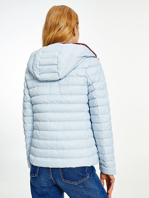 Tommy Hilfiger Essential Removable Hood Down Kabát Női Kék | TH128HOS