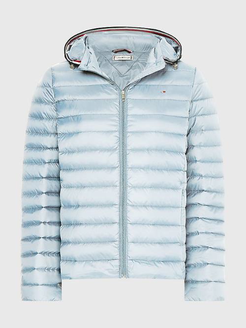 Tommy Hilfiger Essential Removable Hood Down Kabát Női Kék | TH128HOS