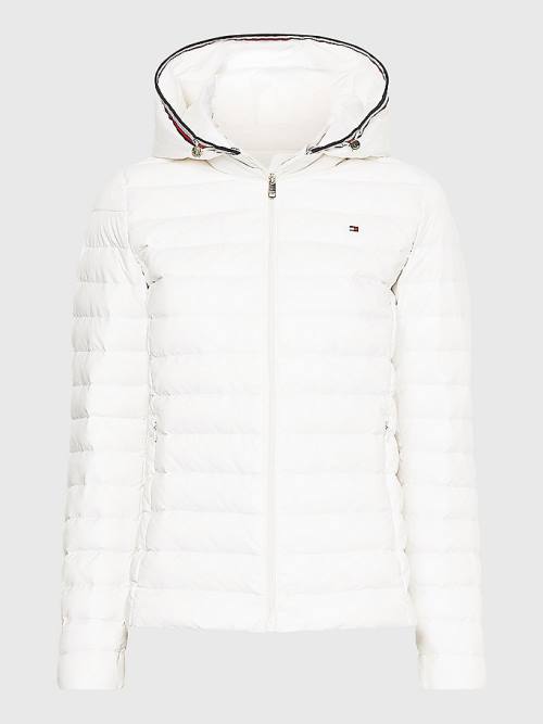 Tommy Hilfiger Essential Removable Hood Down Kabát Női Fehér | TH653DZI