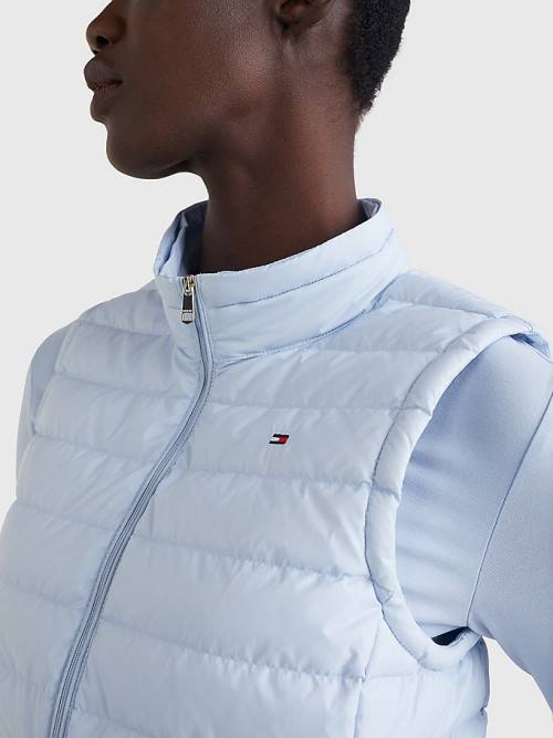 Tommy Hilfiger Essential Removable Hood Down Vest Dzseki Női Kék | TH709FWR