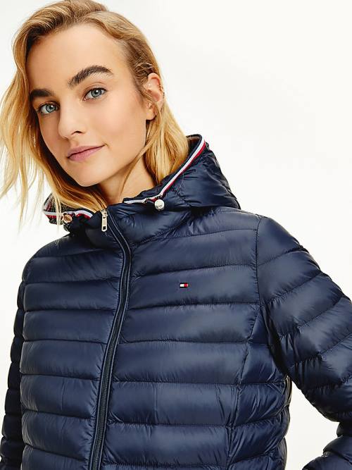 Tommy Hilfiger Essential Removable Hood Down Kabát Női Kék | TH740KEG