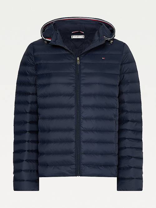 Tommy Hilfiger Essential Removable Hood Down Kabát Női Kék | TH740KEG