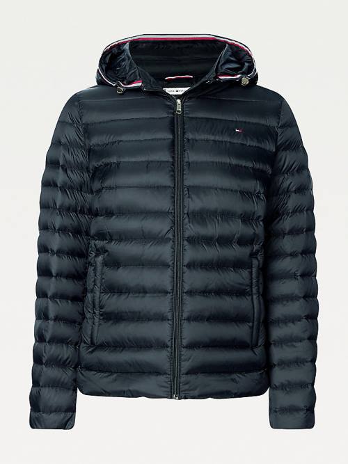 Tommy Hilfiger Essential Removable Hood Down Kabát Női Fekete | TH891EOL