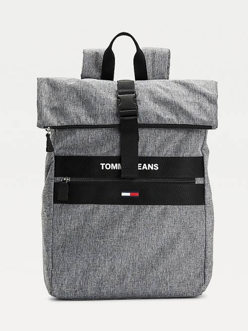 Tommy Hilfiger Essential Roll-Top Backpack Táska Férfi Szürke | TH971IFL