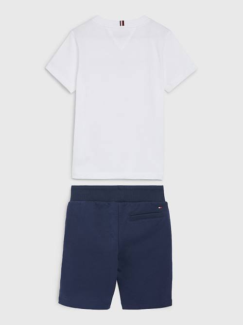 Tommy Hilfiger Essential Shorts And Set Pulóver Fiú Kék | TH175CRE