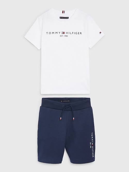 Tommy Hilfiger Essential Shorts And Set Pulóver Fiú Kék | TH175CRE