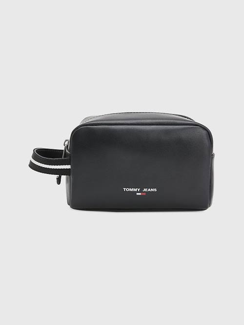 Tommy Hilfiger Essential Side Handle Washbag Táska Férfi Fekete | TH570UMT