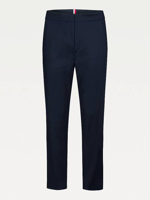 Tommy Hilfiger Essential Slim Fit Ankle Length Nadrág Női Kék | TH716FSB