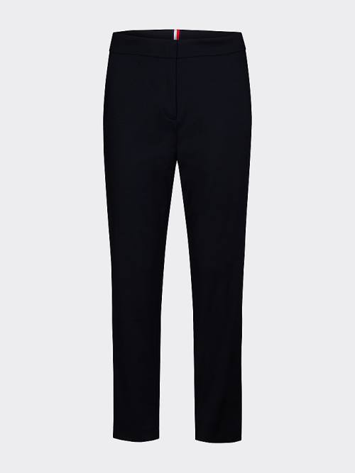 Tommy Hilfiger Essential Slim Fit Ankle Length Nadrág Női Kék | TH716FSB