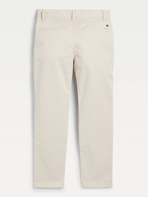 Tommy Hilfiger Essential Slim Fit Chinos Nadrág Fiú Bézs | TH037FVG