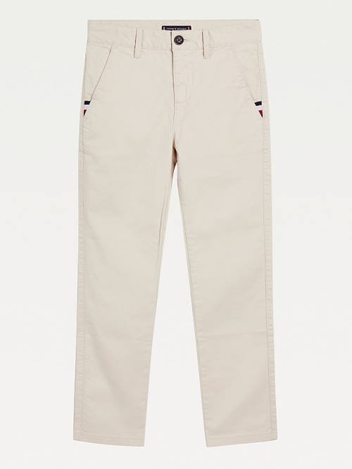 Tommy Hilfiger Essential Slim Fit Chinos Nadrág Fiú Bézs | TH037FVG