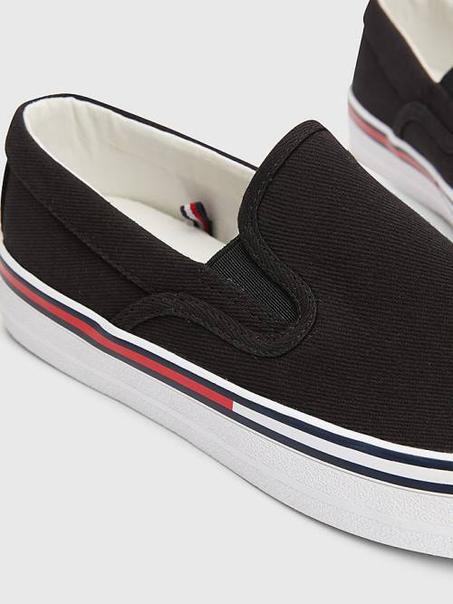 Tommy Hilfiger Essential Slip On Tornacipő Női Fekete | TH634YNP