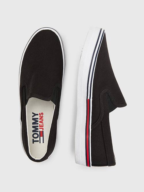 Tommy Hilfiger Essential Slip On Tornacipő Női Fekete | TH634YNP