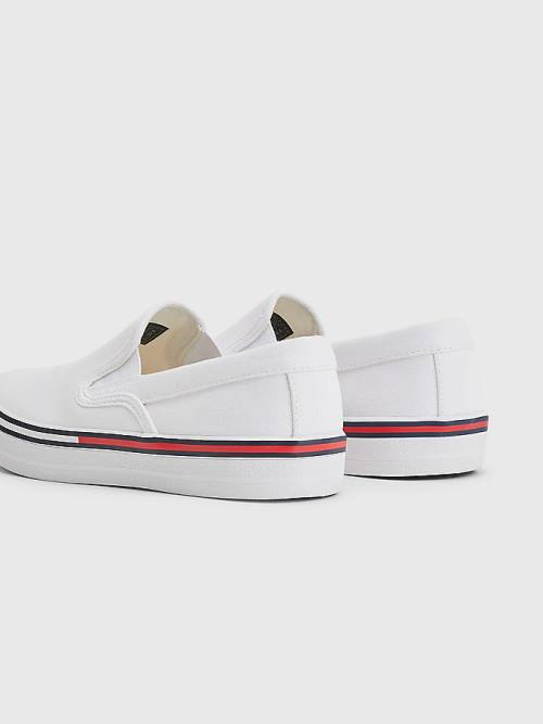 Tommy Hilfiger Essential Slip On Tornacipő Női Fehér | TH713QDS