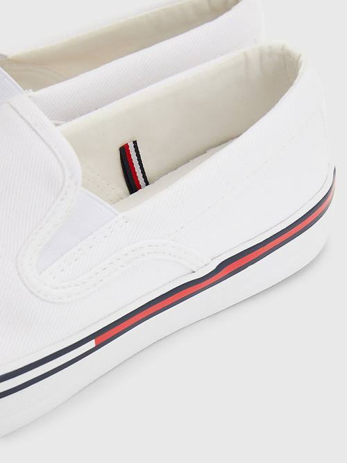 Tommy Hilfiger Essential Slip On Tornacipő Női Fehér | TH713QDS