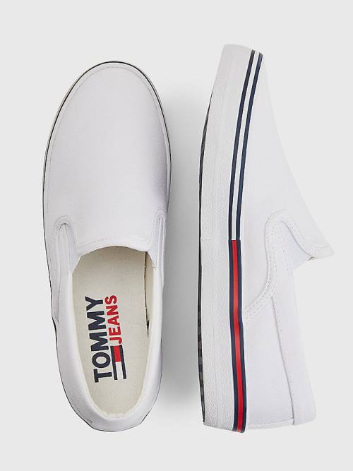 Tommy Hilfiger Essential Slip On Tornacipő Női Fehér | TH713QDS