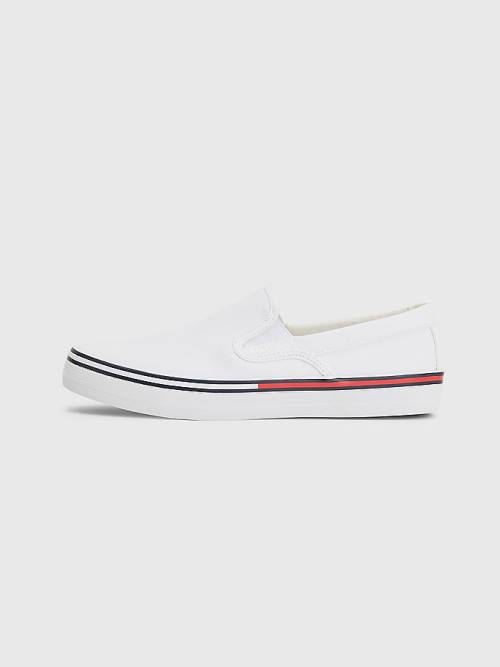 Tommy Hilfiger Essential Slip On Tornacipő Női Fehér | TH713QDS