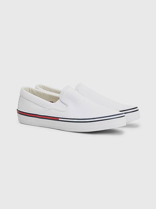 Tommy Hilfiger Essential Slip On Tornacipő Női Fehér | TH713QDS