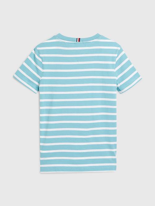 Tommy Hilfiger Essential Stripe Póló Fiú Kék | TH925XQU