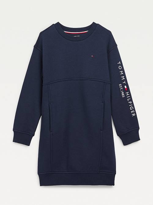 Tommy Hilfiger Essential Sweatshirt Ruha Lány Kék | TH860BUI