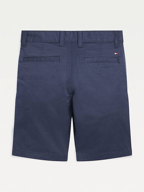 Tommy Hilfiger Essential TH Flex Chino Shorts Nadrág Fiú Kék | TH127JMX