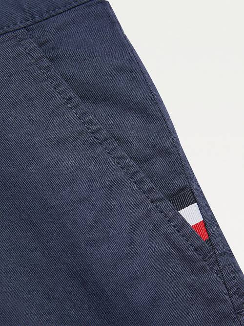 Tommy Hilfiger Essential TH Flex Chino Shorts Nadrág Fiú Kék | TH127JMX