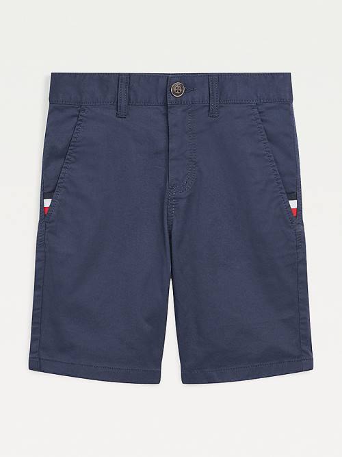 Tommy Hilfiger Essential TH Flex Chino Shorts Nadrág Fiú Kék | TH127JMX