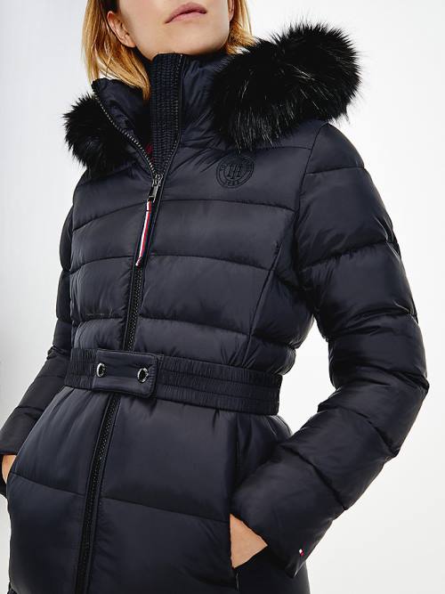 Tommy Hilfiger Essential TH Protect Padded Coat Kabát Női Fekete | TH574ONS