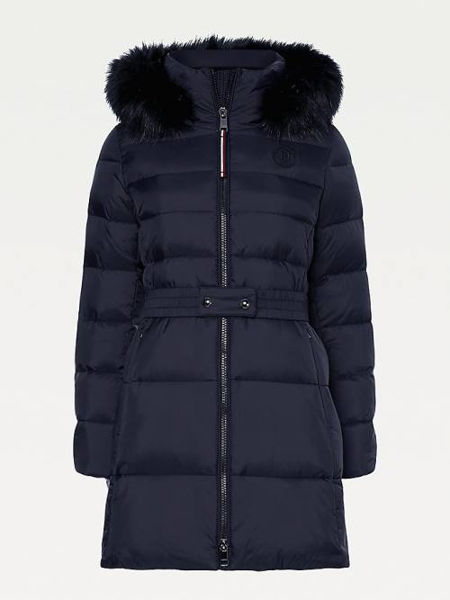 Tommy Hilfiger Essential TH Protect Padded Coat Kabát Női Fekete | TH574ONS