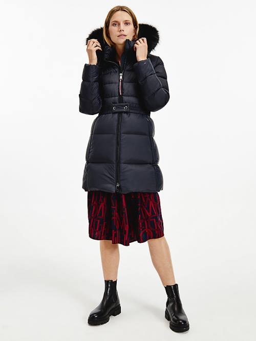 Tommy Hilfiger Essential TH Protect Padded Coat Kabát Női Fekete | TH574ONS