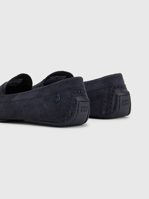 Tommy Hilfiger Essential Velúr Moccasins Loafer Cipő Női Kék | TH305AHB