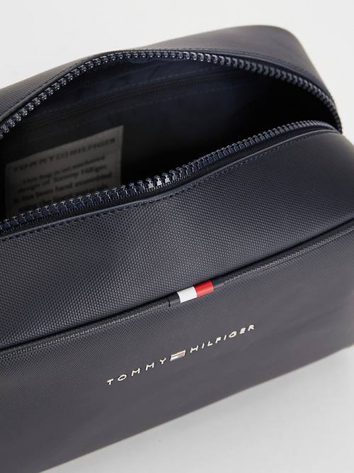 Tommy Hilfiger Essential Vizi Repellent Washbag Táska Férfi Kék | TH104TXG