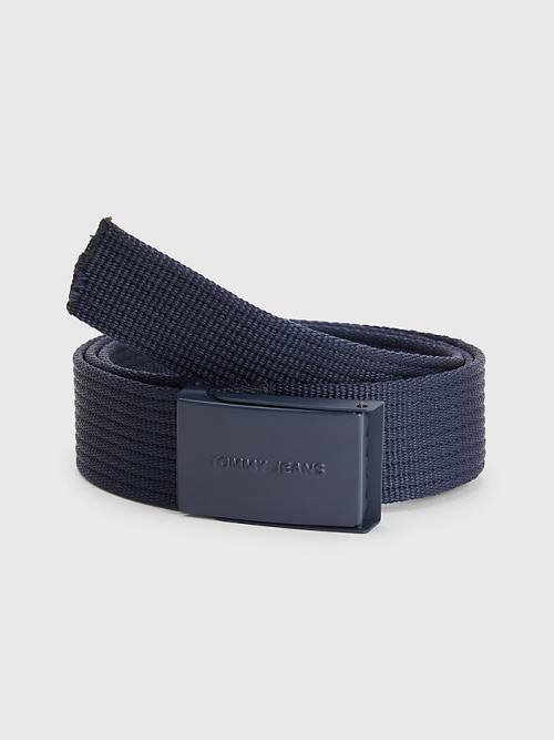 Tommy Hilfiger Essential Webbing Öv Férfi Kék | TH625KMI