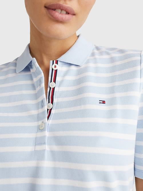 Tommy Hilfiger Essentials Stripe Póló Női Kék | TH139PFQ