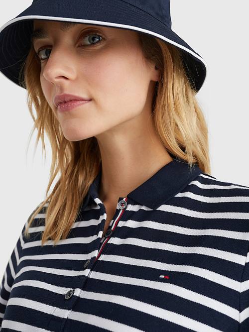 Tommy Hilfiger Essentials Stripe Póló Női Kék | TH938YIH