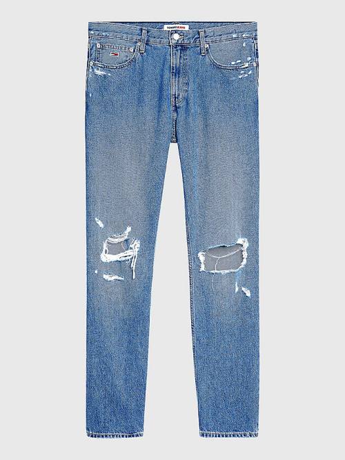 Tommy Hilfiger Ethan Pamut Hemp Straight Fit Farmer Férfi Denim | TH639CDM