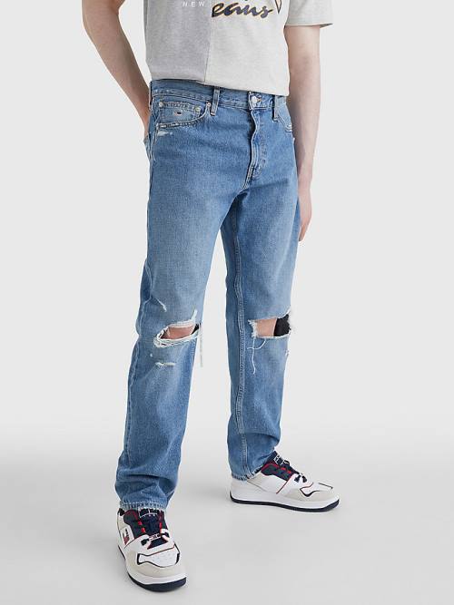 Tommy Hilfiger Ethan Pamut Hemp Straight Fit Farmer Férfi Denim | TH639CDM