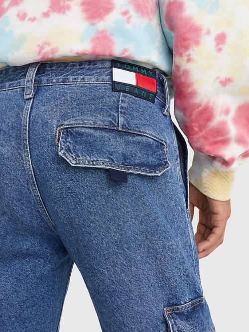 Tommy Hilfiger Ethan Relaxed Fit Cargo Rövidnadrág Férfi Denim | TH879EMC