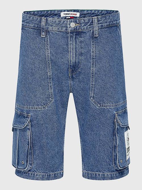 Tommy Hilfiger Ethan Relaxed Fit Cargo Rövidnadrág Férfi Denim | TH879EMC