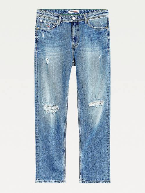 Tommy Hilfiger Ethan Straight Relaxed Distressed Farmer Férfi Denim | TH863KSM